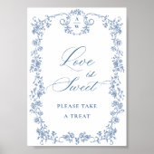 Poster Fleur Bleue Ornate Victorian Grace Love is Sweet (Devant)