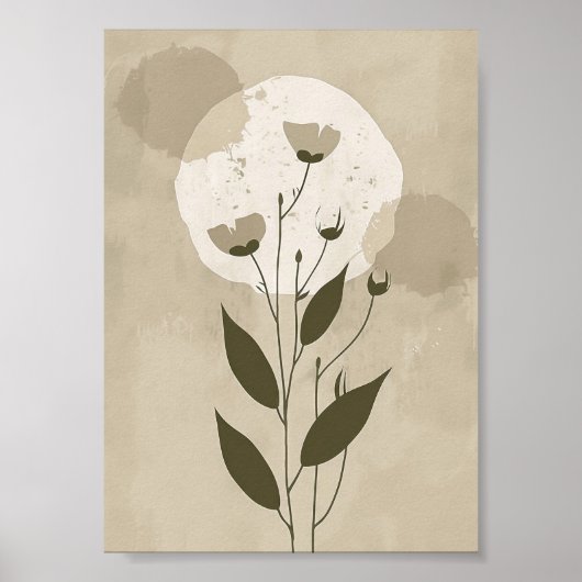 Poster Fleur botanique Boho (Devant)