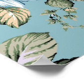 Poster Fleur botanique d'aquarelle sans couleur (Coin)