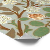 Poster Fleur botanique de trèfle William Morris (Coin)