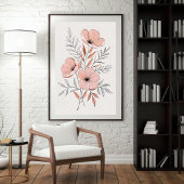 Poster Fleur Botanique Rustique