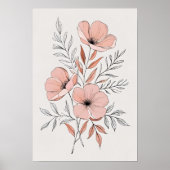 Poster Fleur Botanique Rustique (Devant)