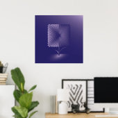 Poster Fleur carré violette (Bureau à domicile)