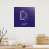 Poster Fleur carré violette (Cuisine)