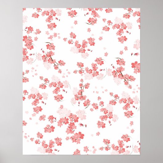 Poster Fleur cerise 2 (Devant)