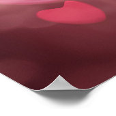 Poster Fleur coeur en papier rose et rouge fait main (Coin)