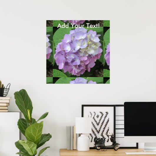 Poster Fleur colorée d'Hydrangea (Bureau à domicile)