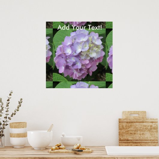 Poster Fleur colorée d'Hydrangea (Cuisine)