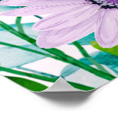 Poster Fleur colorée moderne à papillon Ladybug (Coin)