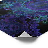 Poster Fleur cosmique bleue, #1 (Coin)