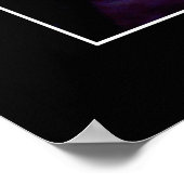 Poster Fleur Dahlia Bleu Abstrait (Coin)