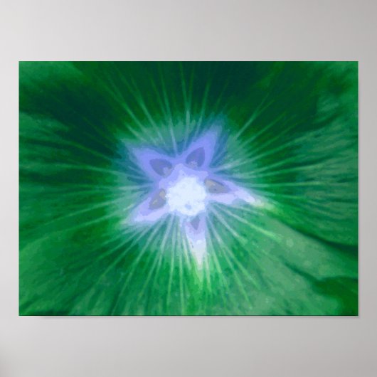 Poster Fleur d'Alcea Impressionnant Vert Imprimé (Devant)