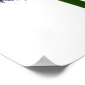 Poster Fleur d'Allium pourpre sur fond blanc (Coin)