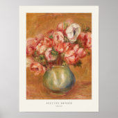 Poster Fleur d'anémones dans un Vase Auguste Renoir (Devant)