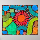 Poster Fleur dans la vallée, Klee (Devant)