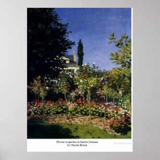Poster Fleur dans le jardin à Sainte Adresse par Claude M