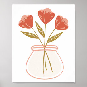 Poster Fleur dans un vase pour la pleine conscience