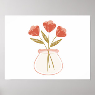 Poster Fleur dans un vase pour la pleine conscience