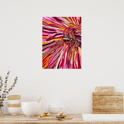 Poster Fleur d'aquarelle Chrysanthemum (Cuisine)