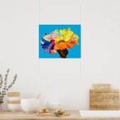 Poster Fleur d'aquarelle couleur carnation (Cuisine)