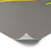 Poster Fleur d'aquarelle de Tulipe jaune (Coin)