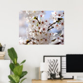 Poster Fleur d'arbre blanc au printemps (Bureau à domicile)