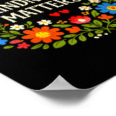 Poster Fleur d'art de message positif de gentillesse insp (Coin)