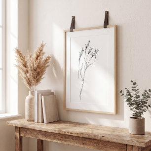 Poster Fleur d'art en ligne moderne élégante esthétique s