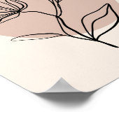 Poster Fleur d'art moderne Abstrait Line (Coin)