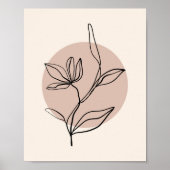 Poster Fleur d'art moderne Abstrait Line (Devant)