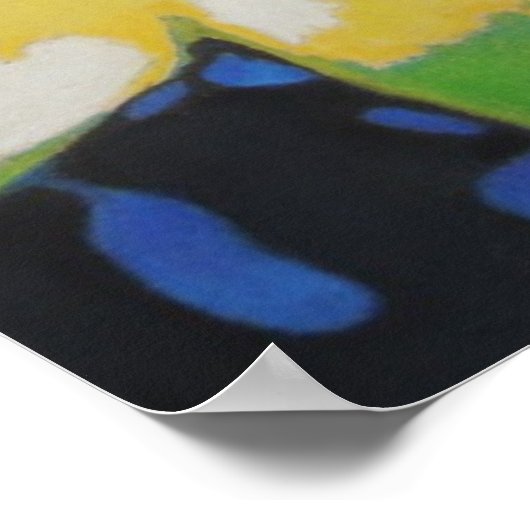 Poster fleur d'art moderne coloré art abstrait (Coin)