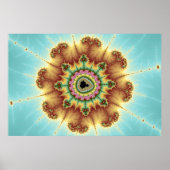 Poster Fleur d'automne - Art fractal (Devant)