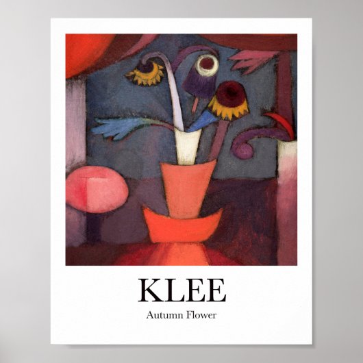 Poster Fleur d'automne de Paul Klee (Devant)