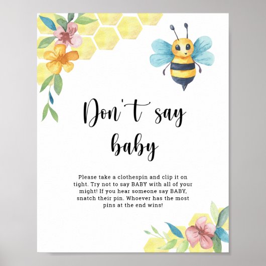Poster Fleur de abeille - Ne dites pas bébé (Devant)