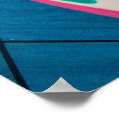 Poster Fleur de beignet jaune et rose (Coin)