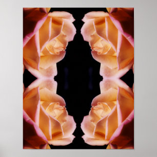 Poster Fleur de bouton de rose jaune Art Nature Teinté