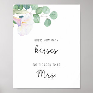 Poster Fleur de Calla - Combien de baisers jeu de douche