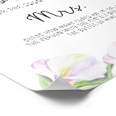 Poster Fleur de calla - Lancer de mariage Devinez combien (Coin)
