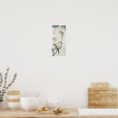 Poster Fleur de cerisier à deux pétales, Hiroshige, 1830 (Cuisine)