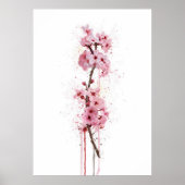 Poster Fleur de cerisier cadeau de Noël (Devant)