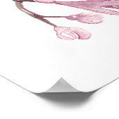 Poster Fleur de cerisier rose printemps. Bienvenue au mar (Coin)