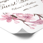 Poster Fleur de cerisier rose. Signal mariage du livre d' (Coin)