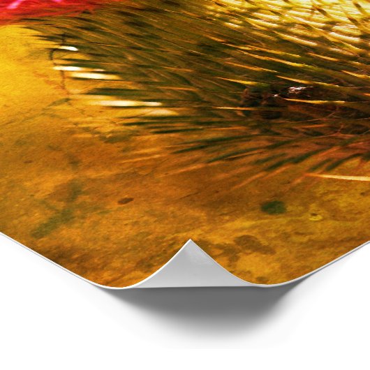 Poster Fleur de chardon violet Gros plan (Coin)