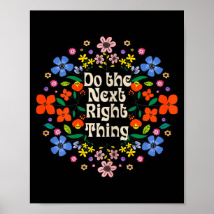 Poster Fleur de citation inspirante pour faire ce qui est