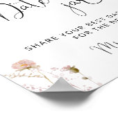 Poster Fleur de citron rose pâle Date Jar Fête des mariée (Coin)