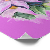 Poster Fleur de clematis d'aquarelle (Coin)
