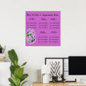 Poster Fleur de clematis d'aquarelle (Bureau à domicile)