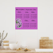 Poster Fleur de clematis d'aquarelle (Cuisine)