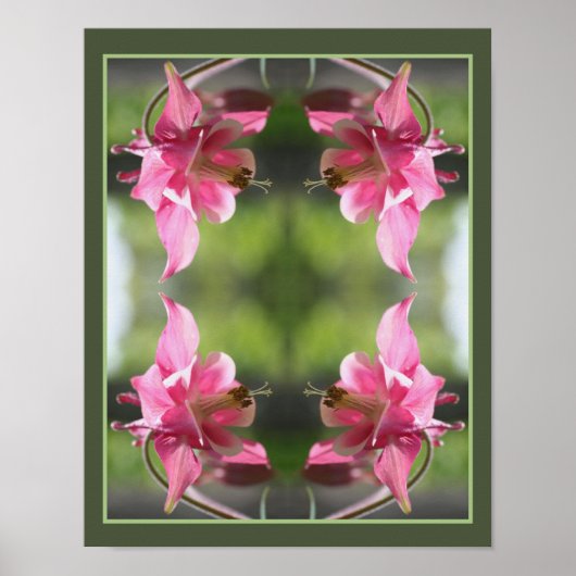 Poster Fleur de colonne rose - Fermer Abstrait (Devant)