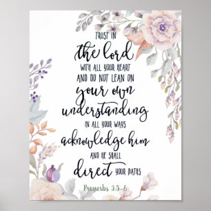 Poster Fleur de confiance dans le Seigneur